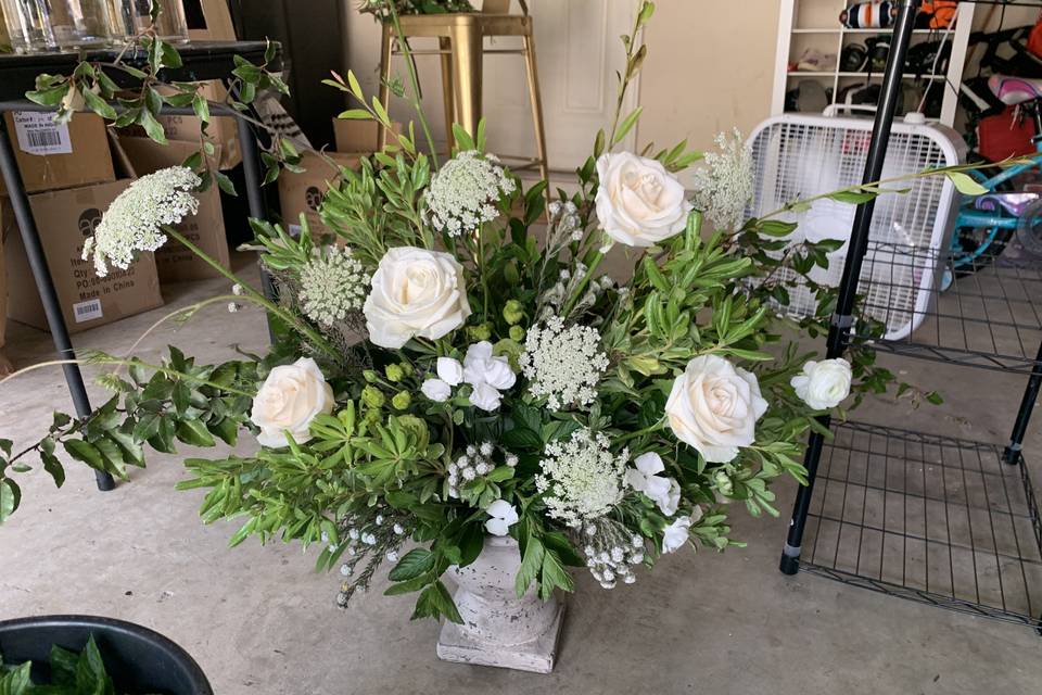 In studio urn arrangement