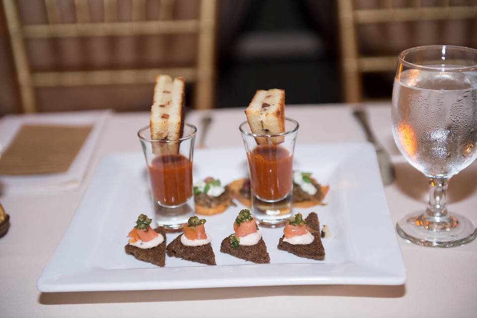 Sweetheart table appetizers