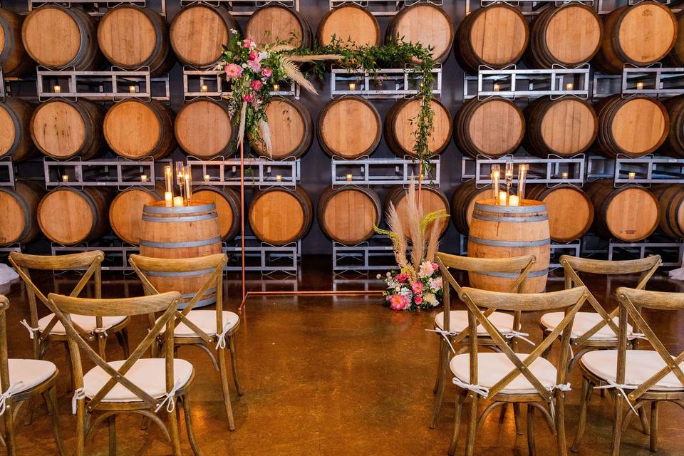 Ceremony with crossback chairs