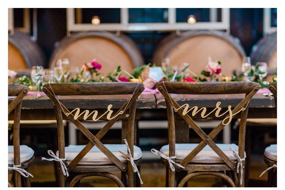 Sweethearts chairs | Cassie Valente Photography