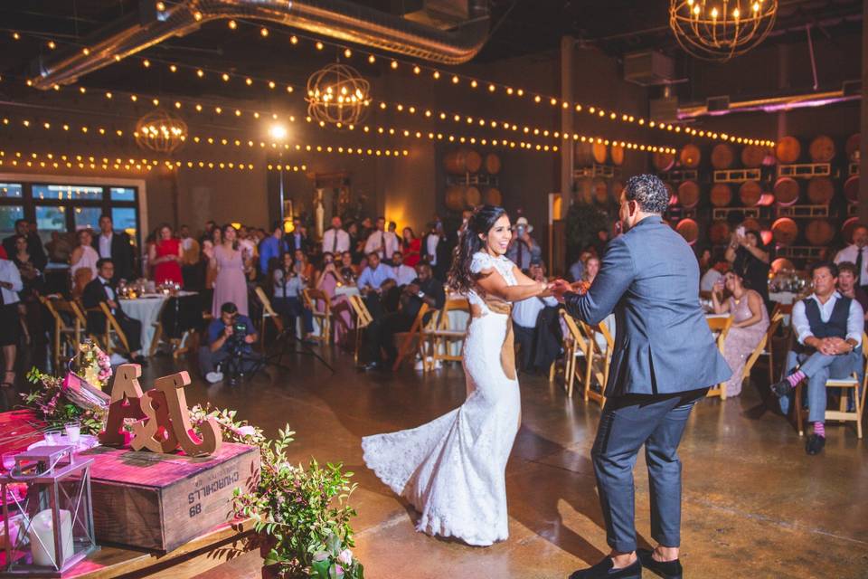 Rustic indoor ceremony