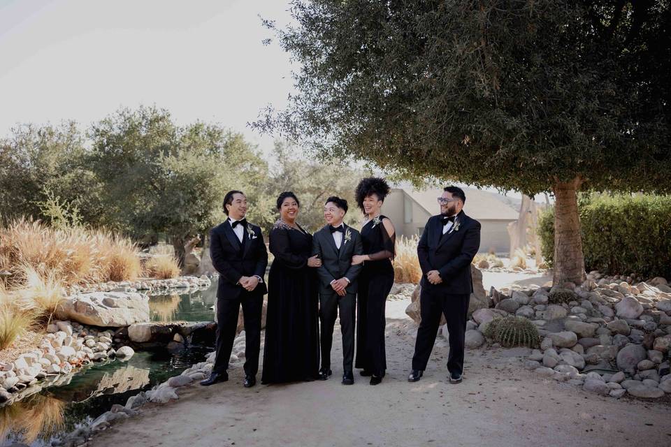 Wedding party photo
