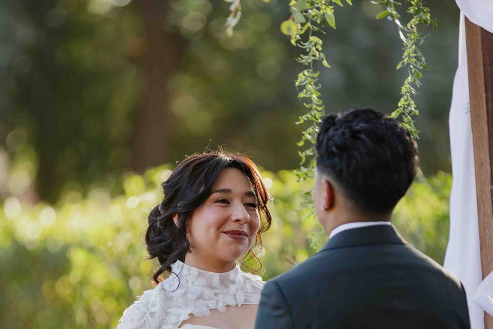 Smiles at the altar