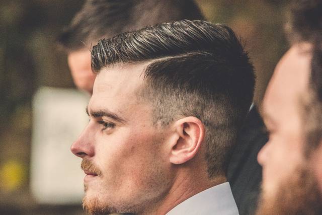 At a backyard wedding