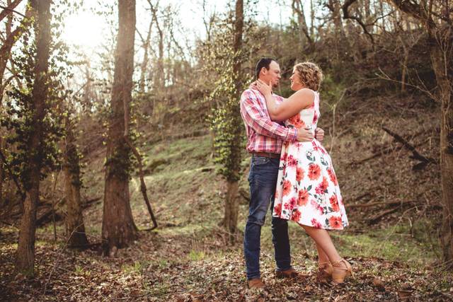A woodland engagement session