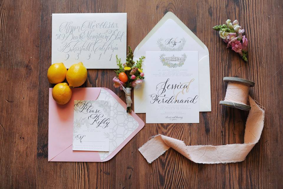 Invitation Calligraphy & Suite Design