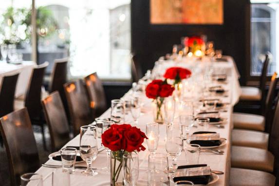 Long table for the guests