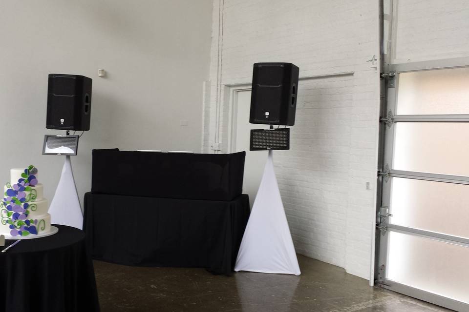 DJ table setup