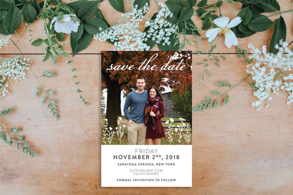 Floral Save the Date