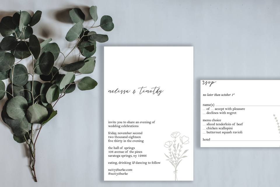 Minimal Elegant Invite + RSVP