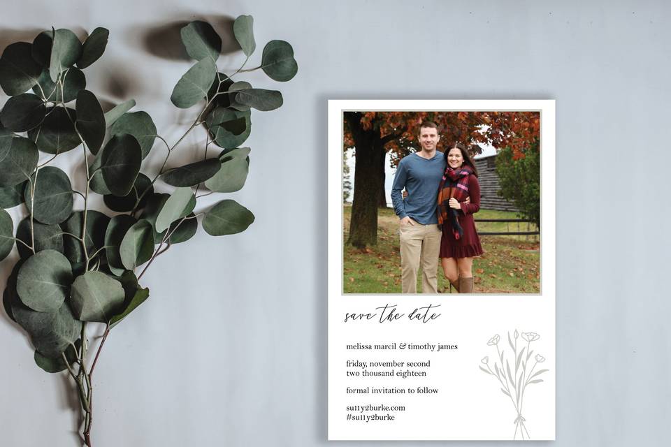 Minimal Elegant Save the Date