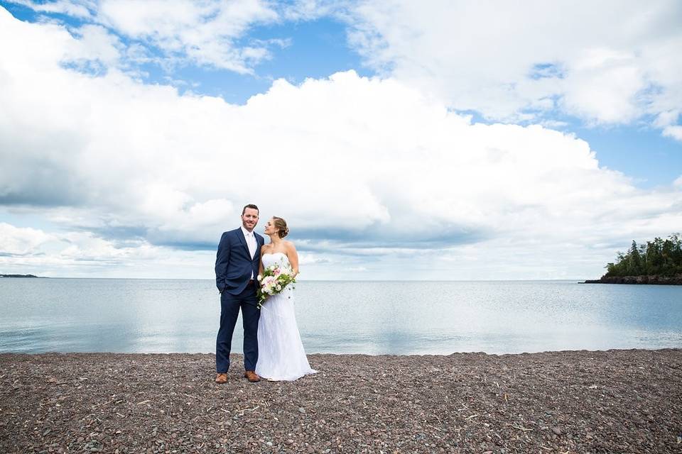 Stunning lake superior ceremony site