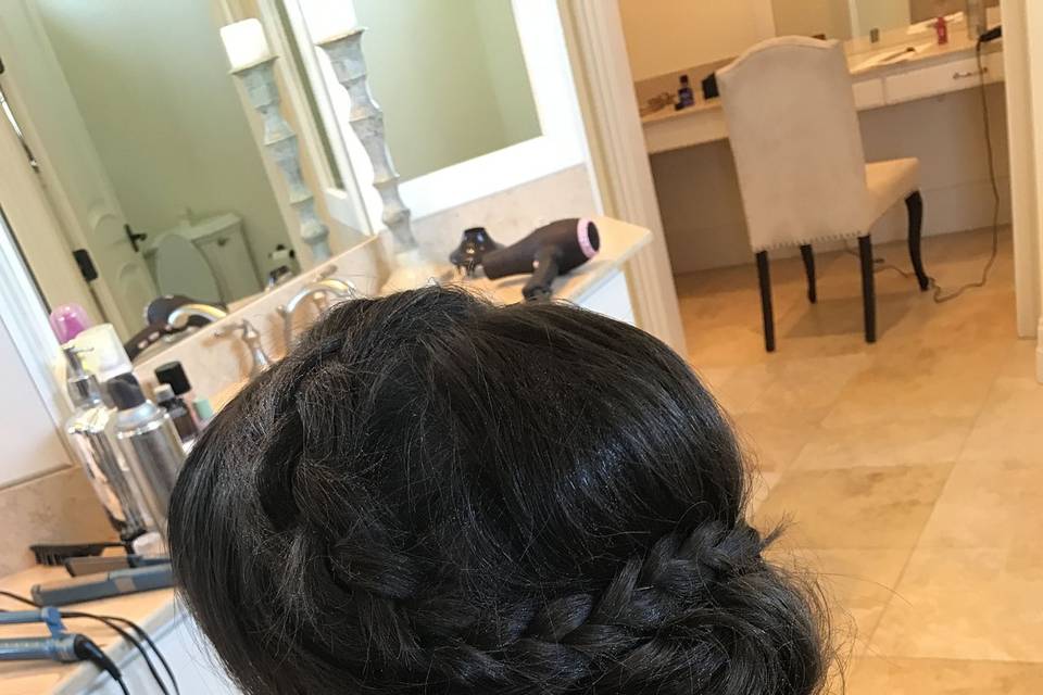 Braided updo