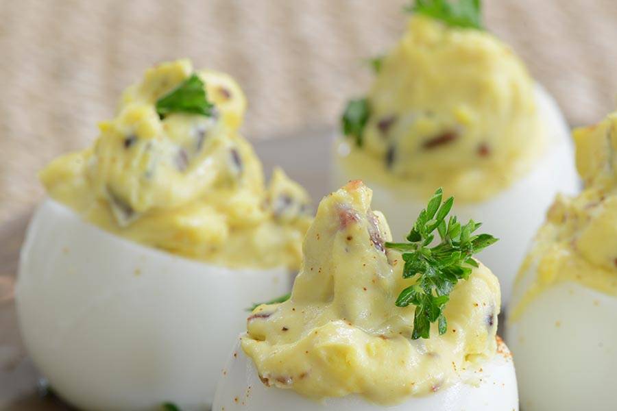 Bacon deviled eggs