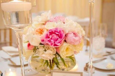 Candlelit table setup