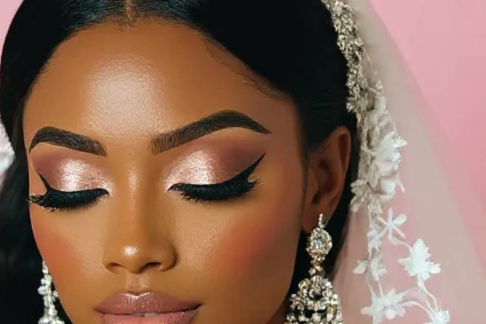 SHIMMER EYESHADOW AND NUDE LIP