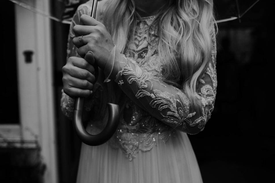 Rainy day wedding