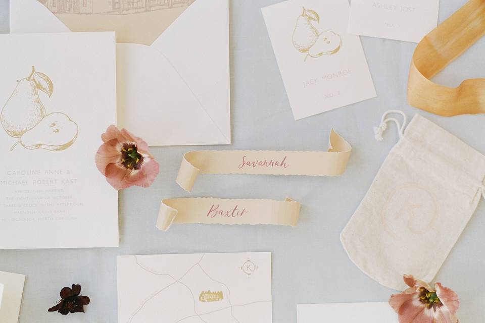 Invitations Flat lay