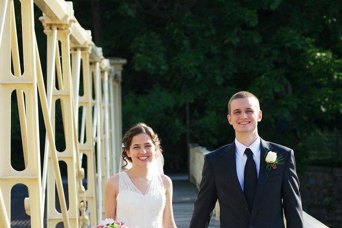 Real Bride- custom gown, veil