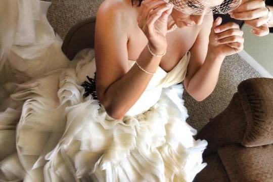 Real Bride- custom gown, hp