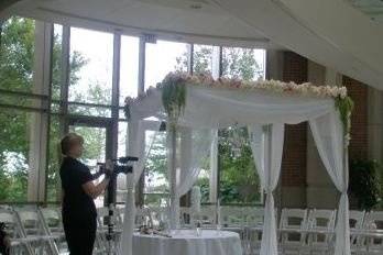 Chuppah with floral decoration