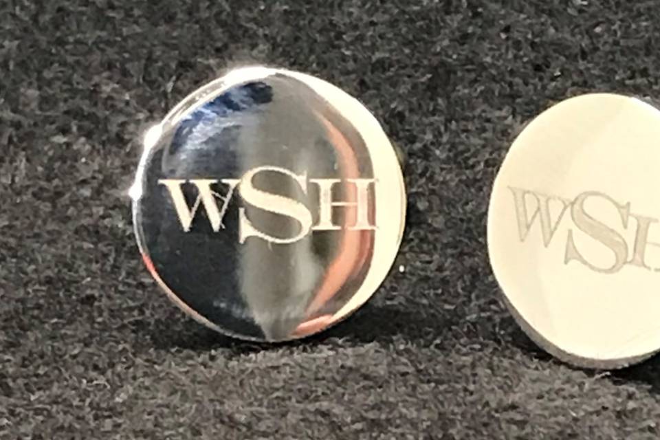 Laser engraved cufflinks