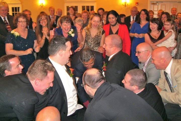Guests dancing