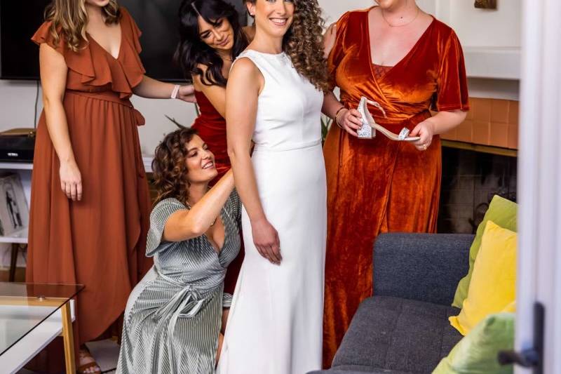 Bride and her squad
