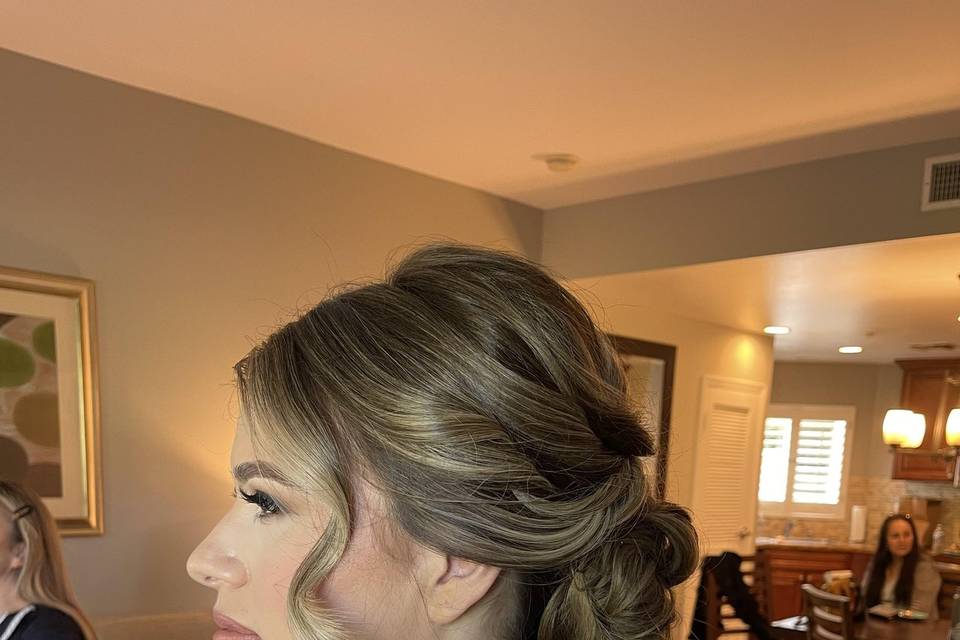 Updo for this bridesmaid