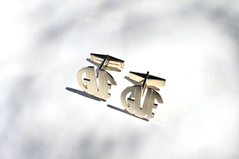 14K Gold Monogram Cufflinks