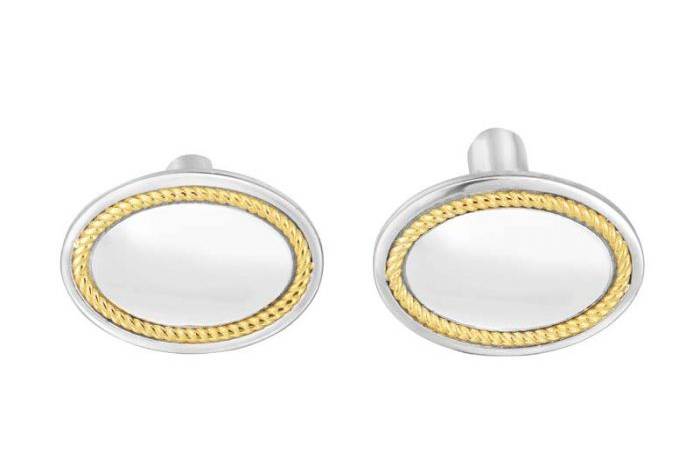 18K Gold & Silver Cufflinks