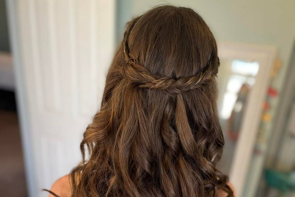 Half up braid