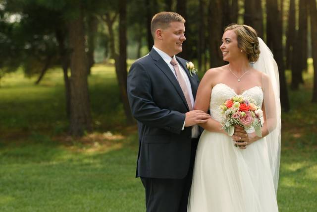 Married couple near forest