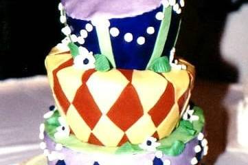 The wedding was on Halloween and the bride wanted a whimsical cake.