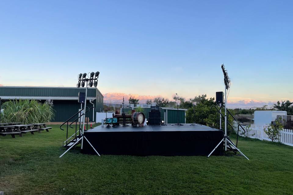 Stage in the yard