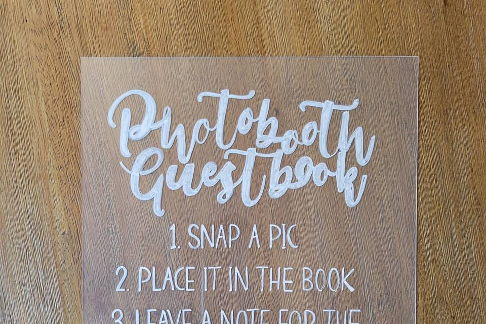 Photo booth Guestbook Acrylic