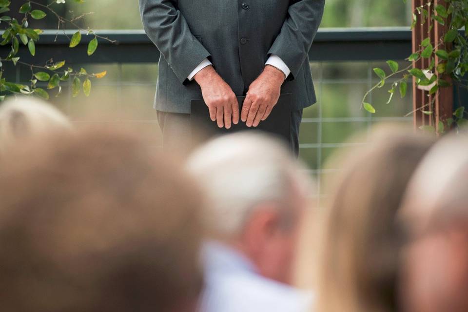 Beginning the ceremony