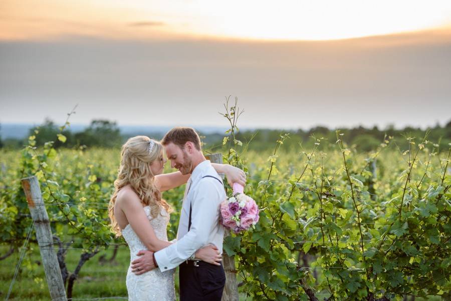 Couple in the vineyards