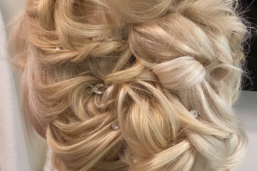 Whimsical romantic bridal hair