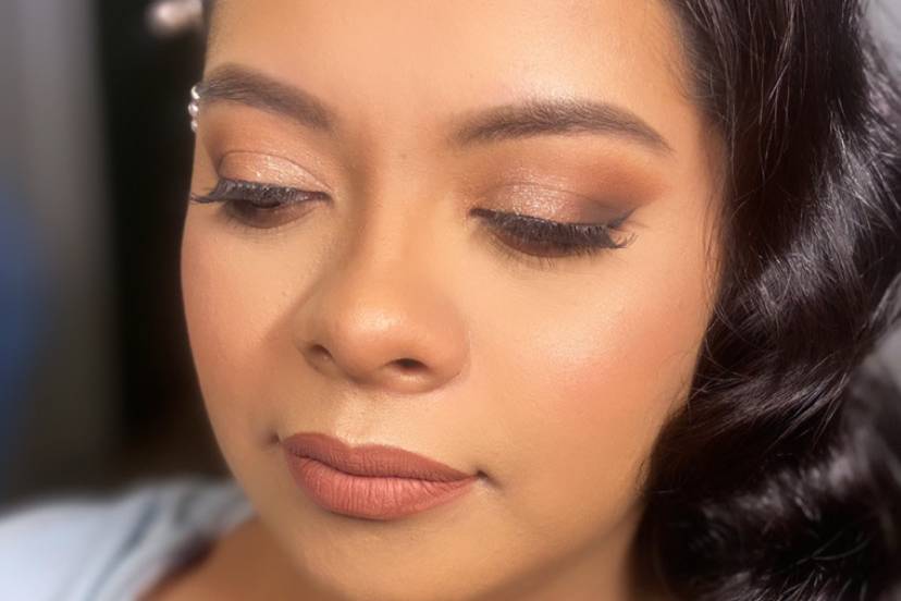 Soft bridal glam