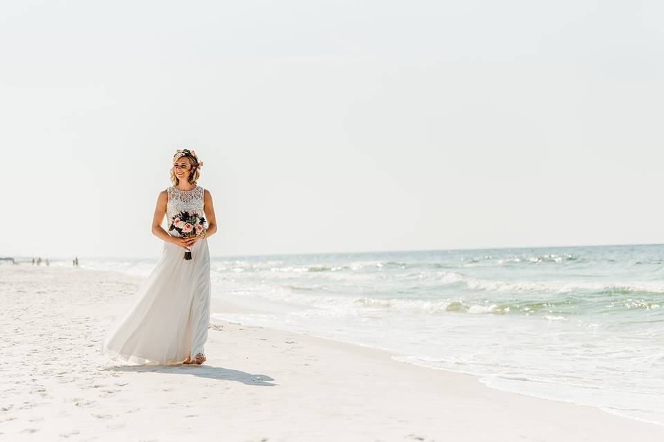 Bride at miramar beach