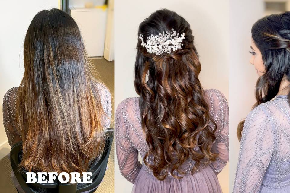 Bridal Hair Before&After