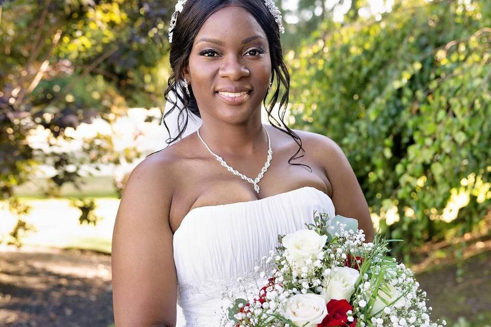 Bride hair and makeup