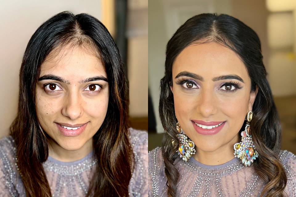 Indian Makeup Before&After