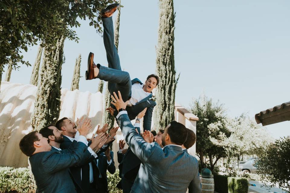 Toss the groom