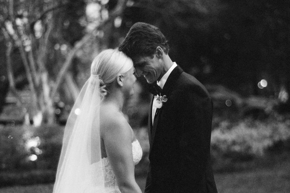 Real wedding moment on film