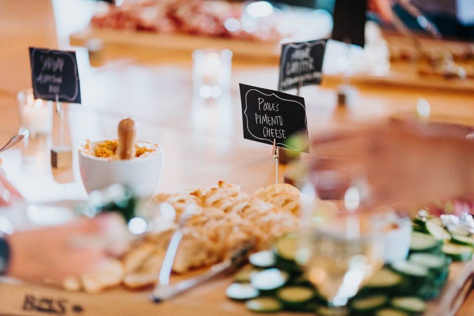 Poole's pimento cheese display