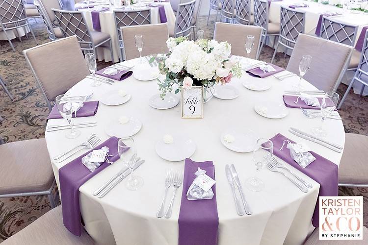 Purple & silver wedding