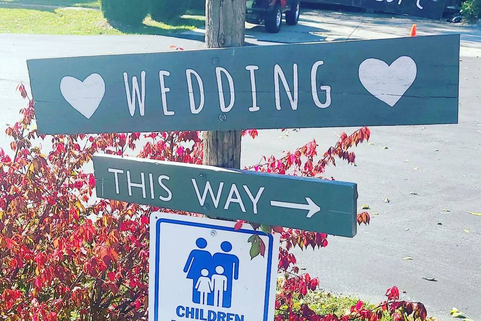 Wedding signage