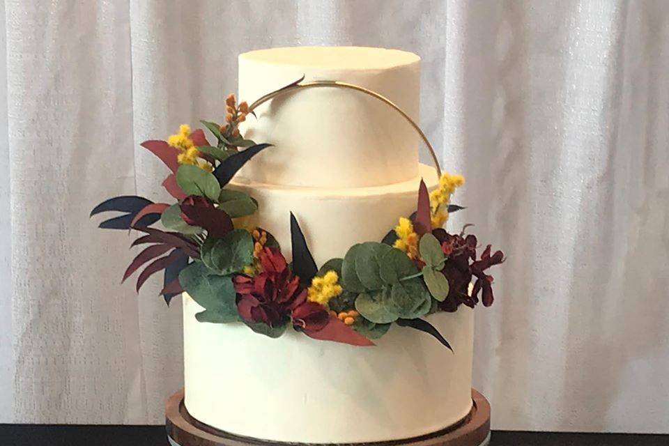 Buttercream with fresh flowers